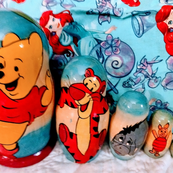 🌈 Vintage Disney Winnie the Pooh Nesting Dolls 🌈 - Picture 6 of 7